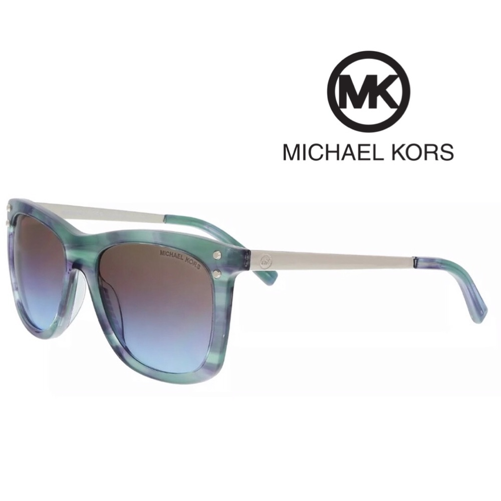 Micheal Kors Teal Floral Lex Sunglasses New